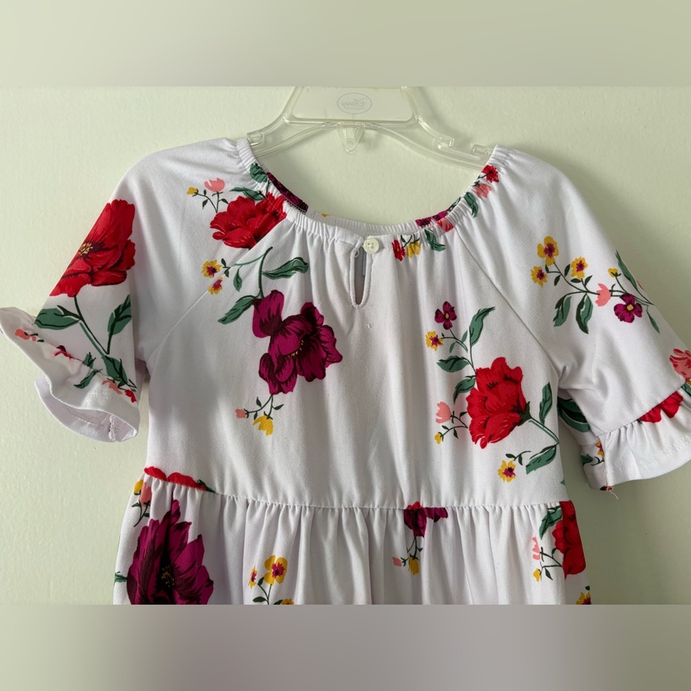 Old Navy Toddler Girls Floral Dress Set 2T 3T Ruffle Tiered Twirl Knit Ditsy - Picture 3 of 12